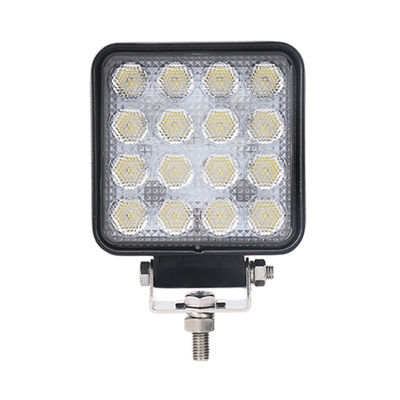 IP69K 48W স্পট বিম LED লাইট ব্ল্যাক স্কোয়ার অফ রোড ওয়ার্ক ল্যাম্প