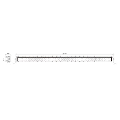 অটো 4x4 IP67 ডুয়াল রো LED লাইট বার 288W DC 24V PC লেন্স OSRAM চিপ