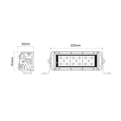 UTV 84W 7.5 ইঞ্চি ডুয়াল রো Led Light Bar Anti Scratch HANMA