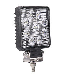 অফরোড 9W পিওর হোয়াইট স্কয়ার LED ওয়ার্ক ফ্লাড লাইট 12V ওয়াটারপ্রুফ