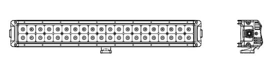 120w বাঁকা সারি ডবল LED লাইট বার IP67 ওয়াটার প্রুফ লাইট বার কার বার লাইট