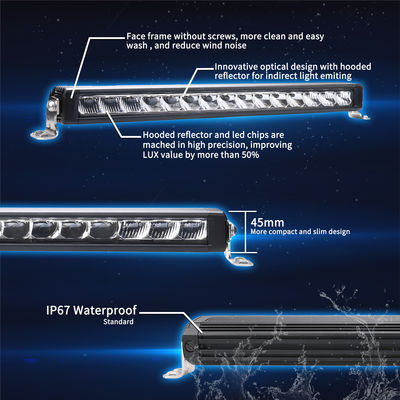 কালো ECE 20 ইঞ্চি স্লিম LED ড্রাইভিং লাইট R112 LED কার লাইট বার