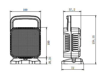 ট্রাক পোর্টেবল ফ্লাড লাইটের জন্য OSRAM 12W ওয়াটারপ্রুফ রিমোট কন্ট্রোল LED সার্চলাইট