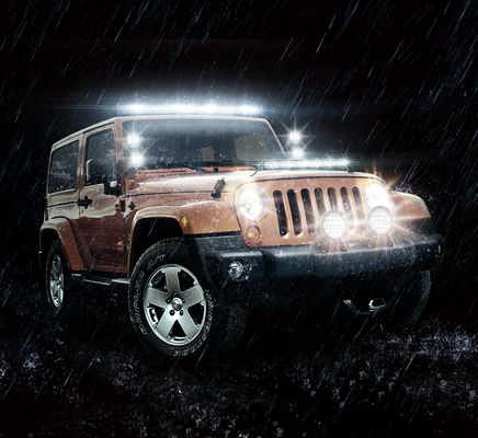E50 R10 ATV 5 ইঞ্চি রাউন্ড LED ড্রাইভিং লাইট অফরোড 24W ওয়াটারপ্রুফ