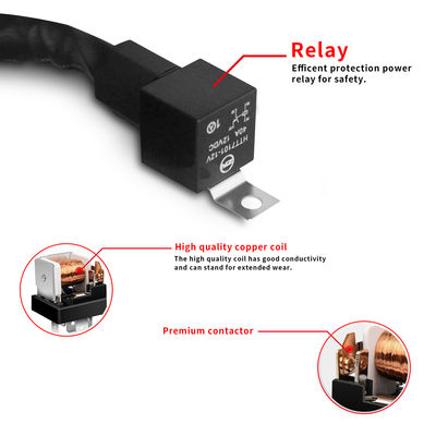 12V 30A 150w LED লাইট বার ওয়্যারিং হারনেস কিট OEM অটোমোটিভ ওয়্যারিং সংযোগকারী