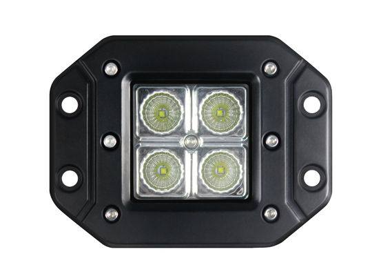 CE ATV UTV 12W স্পট বিম LED লাইট ফ্লাশ মাউন্ট শকপ্রুফ