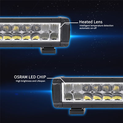 5700K ডাবল রো LED লাইট বার 44w অ্যালুমিনিয়াম হাউজিং