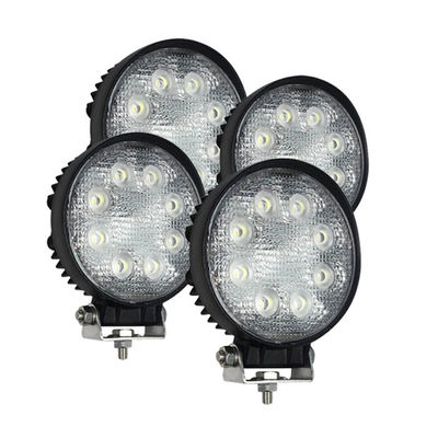 শিল্প যানবাহনের জন্য 1920lm 90° 24 ওয়াট LED রাউন্ড ফ্লাড লাইট